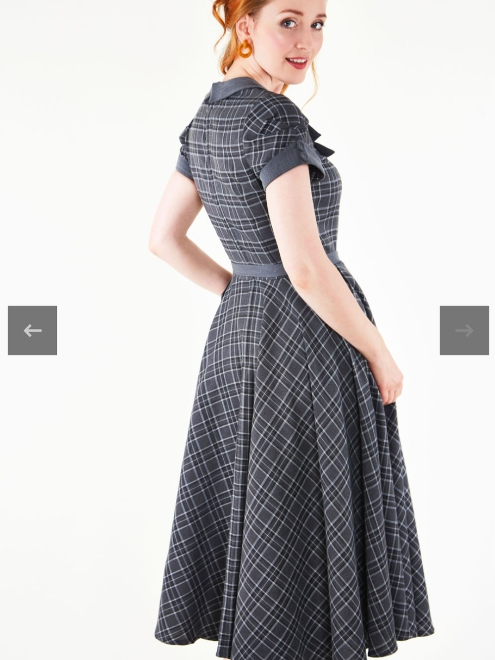 NWOT Voodoo Vixen Ella Tartan Flare Dress - Picture 2 of 12